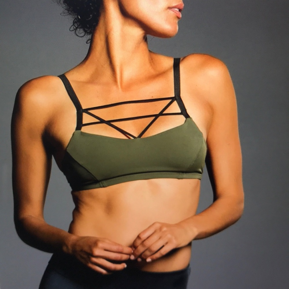 Onzie Cage Bra In Olive M/L